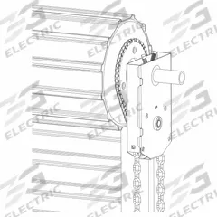 AMERICAN GARAGE DOOR SUPPLY Chain Hoist: Manual, Shaft Mount, Non-Handed, 4.4 to 1 (MPN CH401RDJR516). Key specifications — Actuation Method: Manual; Drive Ratio: 4.4 to 1; Mounting Location: Shaft Mount; Brand: AMERICAN GARAGE DOOR SUPPLY; Handing Orientation: Non-Handed; Product Type: Chain Hoist.