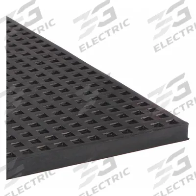 MASON Vibration Isolator Pad: Buna-N, Diamond Pad Top, 18 in Lg, 18 in Wd - Vibration-Isolating Pads & Sheets