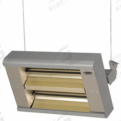 FOSTORIA Electric Infrared Heater: 3200W Watt Output, 240V AC, 1 Phase, Hardwired - Indoor/Outdoor Suspended Infrared Radiant Electric Ceiling Heaters