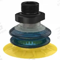 PIAB Vacuum Pad Assembly: G3/8 in, 50 mm Pad Dia, Polyurethane, Blue/Yellow, 30A/60A, MX (MPN S.MX50P3060.G38M.00). Key specifications — attr1019194: S.MX50P3060.G38M.00; attr1019196: PIAB.