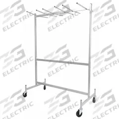 DAYTON Chair and Table Cart: 800 lb, 63 in L x 31 5/8 in W x 74 in H, For 36 Chairs, (4) Swivel (MPN 30F018). Key specifications — Frame Color: Gray; Brand: DAYTON; Caster/Wheel Configuration: (4) Swivel.