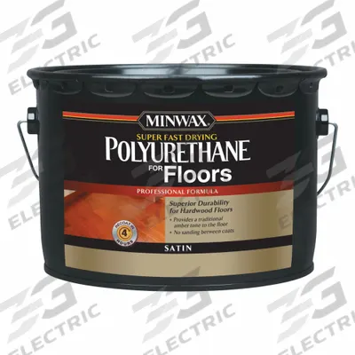 MINWAX Finish: Varnish, Interior, Oil, 2.5 gal Container Size, Wood, Satin, Clear - Wood Sealers & Finishes