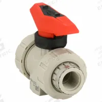 GF PIPING SYSTEMS Manual Two-Way Ball Valve: 1/2 in, Polypropylene, Straight, FNPT x FNPT, Two-Piece (MPN 167546332). Key specifications — Brand: GF PIPING SYSTEMS; Handle: Lever.