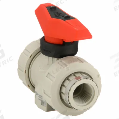GF PIPING SYSTEMS Manual Two-Way Ball Valve: 1/2 in, Polypropylene, Straight, FNPT x FNPT - Polypropylene Ball Valves