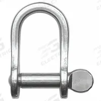 RONSTAN D-Shackle: Chain Shackle, 880 lb Working Load Limit, 3/8 in Compatible Rope Dia, Silver (MPN RF616). Key specifications — Body Color: Silver; Brand: RONSTAN.