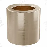 Sleeve Bearing: Bronze, SAE 841, 8 mm Bore, 12 mm OD, 12 mm Lg, 49,938 lb/sq in-fpm Max PV, 10 PK (MPN AAM0812-12B). Key specifications — System of Measurement: Metric; Material Grade: SAE 841; Brand: OILITE.