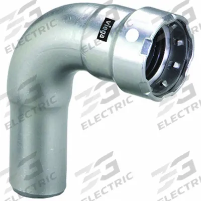 VIEGA MEGAPRESS Crimp Elbow Fitting: 1 1/4 in Pipe x 1 1/4 in Pipe Size, Press-fit x FTG - Stainless Steel Press Fittings