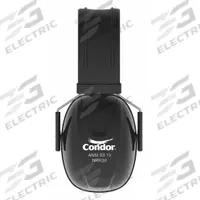 CONDOR Earmuffs: Over-the-Head Earmuff, Passive, 30 dB NRR, Foam/PVC, Black (MPN 55NK87). Key specifications — attr114053: Rigid; attr114052: No; attr114015: Stainless Steel; attr114029: PVC; attr114039: ABS; attr114038: Black; attr114014: Black; attr114009: CONDOR.