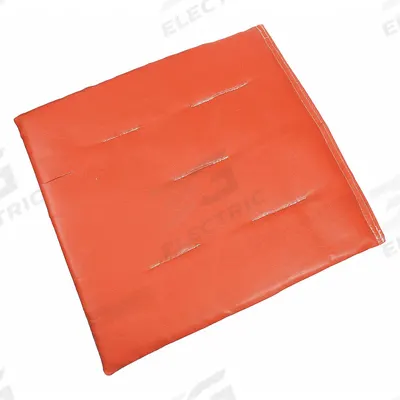 HI TEMP Welding Pad: Silicone-Coated Fiberglass, 2 ft Wd, 2 ft Lg - Stainless Steel-Reinforced Insulated Welding Pads