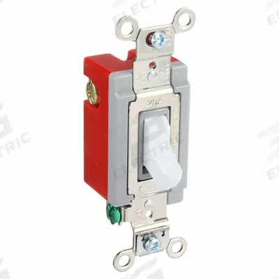 HUBBELL Wall Switch: Toggle Switch, 3-Way, Maintained, White, 120/277V AC - Toggle Wall Switches