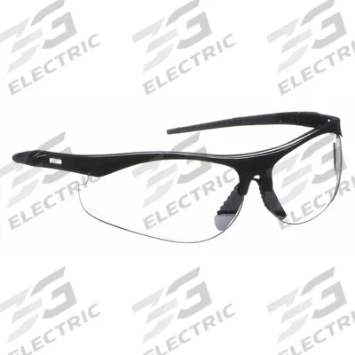CONDOR Safety Glasses: Clear/Silver Lens, Half-Frame, Mirrored/Scratch-Resistant - Padded Comfort-Fit Safety Glasses