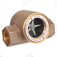 DWYER Window Sight Flow Indicator with Impeller: Rotor, Bronze, 1/2 in FNPT, 1/2 in Connection Size (MPN SFI-100-1/2). Key specifications — For Media Type: Water; Brand: DWYER; Sight Material: Tempered Glass; Connection Type: FNPT; Flow Direction: Vertical Down; Seal Material: Buna-N; Wetted Material: Bronze.