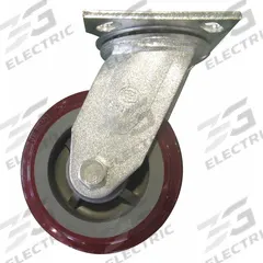 DAYTON Swivel Caster: 6 1/2 in Overall Ht, 6 1/2 in H x 4 in W, Plastic/Polyester/Steel, Gray/Red (MPN MH29PH1505G). Key specifications — Compatible Grainger Part Number: 29PH15; Manufacturer Part Number: MH29PH1505G; Accessory Type: Caster; Compatible with Product Type: Drum Truck.