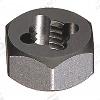 CLE-LINE Hex Threading Die: 1"-8 UNC, 1 13/16 in Hex Wd, High Speed Steel (MPN C77636)