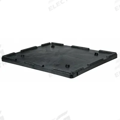 BUCKHORN Bulk Container Lid: 47 3/4 in x 40 in, Black - Bulk Container Lids