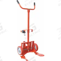WESCO Drum Hand Truck: For 30 gal_55 gal_85 gal Cntnr Cap, For Plastic Container Material, Prong (MPN 240017). Key specifications — Overall HxWxD: 60 in x 24-1/2 in x 17-1/2 in; Wheel Type/Material: Tread on Core Polyurethane; For Container Material: Plastic; Brand: WESCO.