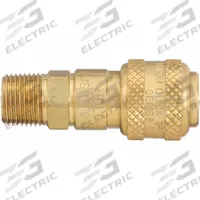 DIXON VALVE & COUPLING Quick Connect Hose Coupling: 1/4 in Body Size, 3/8 in Hose Fitting Size, MNPT (MPN 2DM3-B). Key specifications — Brand: DIXON VALVE & COUPLING; Thread Size: 3/8"-18; Coupling Locking Type: Sleeve; Hose Fitting Gender: Male.