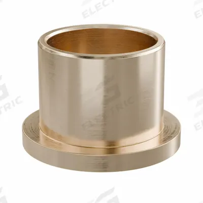 BUNTING BEARINGS Flanged Sleeve Bearing: Bronze, SAE 841, 3/4 in Bore, 7/8 in OD, 3/4 in Lg - Lubricated Food-Grade Metallic Flanged Sleeve Bearings