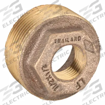 APPROVED VENDOR Metal Pipe Straight: Straight, 1 1/2 in x 1/2 in, Class 125, None Brass - Threaded Low-Pressure Pipe Fittings for Potable Water