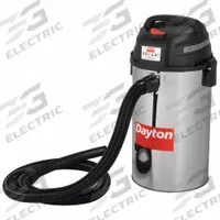 DAYTON Shop Vacuum: 4 1/2 gal Tank Size, Stainless Steel, 1 1/4 in Vacuum Hose Dia, 18 ft Hose Lg (MPN 61HV95). Key specifications — Tank Material: Stainless Steel; Vacuum Pickup Type: Wet/Dry; Brand: DAYTON.