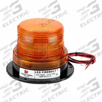 FEDERAL SIGNAL Beacon Light: Flashing Beacon, Amber, 3 5/8 in Overall Ht, LED, 12/72V DC (MPN 220250-02). Key specifications — Operating Voltage: 12/72V DC; Number of Flash Patterns: 15; Includes: Perm Mt; Electrical Connection: Pigtail; Mount Type: Pipe; Brand: FEDERAL SIGNAL; Shape: Round; Lighting SAE Class Rating: SAE Class 2.