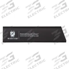 MERCER CUTLERY Knife Guard: 1 pcs, 4 in Overall Lg, 1 in Overall Wd, Black, Polystyrene (MPN M33110P). Key specifications — Brand: MERCER CUTLERY; Holding Capacity: 1 pcs; Material: Polystyrene; Color: Black.