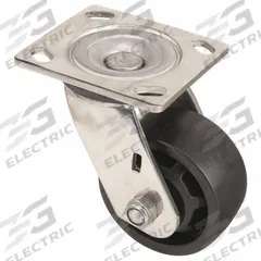 APPROVED VENDOR Plate Caster: Corrosion-Resistant, Swivel, Nylon, 4 in Wheel Dia, 2 in Wheel Wd (MPN P21SX-HNG040R-14-001). Key specifications — attr1109528: Black; attr1109541: APPROVED VENDOR; attr1172513: Swivel.