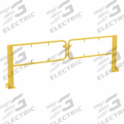 VESTIL Dock Barricade: Manual Operation, Steel, Powder Coated, Left/Right Swing - Dock Gates for Personnel Protection