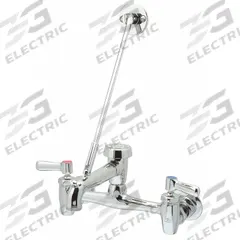 ZURN Straight Service Sink Faucet: Wall, Centerset, Brass, Chrome, 0.5 gpm Flow Rate, Straight (MPN Z843M1-XL-CS). Key specifications — Color/Finish: Chrome; Series: AquaSpec®.