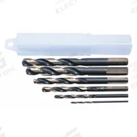 CLE-LINE Mechanics Length Drill Bit Set: 6 Pc, 1/16" to 3/8", 135° Split Point, Black Oxide HSS (MPN C22309). Key specifications — attr1238911: Metal Index; attr1238913: 1/16 in to 3/8 in by 16ths.