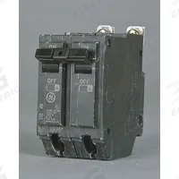 GE Miniature Circuit Breaker: THQB, 15 A, 120/240V AC, Single Phase, 10kA at 120/240V AC, 2 Poles (MPN THQB2115HID). Key specifications — attr195972: 15 A; attr195973: 120/240V AC; attr195974: Single; attr195975: 10kA at 120/240V AC; attr195976: Load Centers.