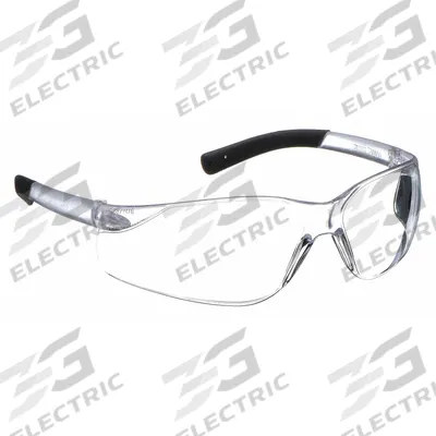 CONDOR Safety Glasses: Clear Lens, Frameless, Scratch-Resistant, Metal Detectable - Padded Comfort-Fit Safety Glasses