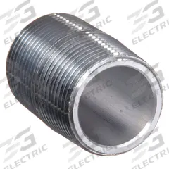 Nipple: Aluminum, 2 in Trade Size, Male to Male (MPN AN-6). Key specifications — Ends - Hazardous Fittings: 2 in MNPT x 2 in MNPT; Finish: Plain; Brand: HUBBELL KILLARK.