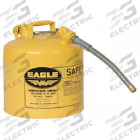 EAGLE Type II Safety Can: For Use With Diesel, 5 gal Capacity, Includes 7/8 in OD Hose, Yellow (MPN U251SY). Key specifications — Brand: EAGLE.