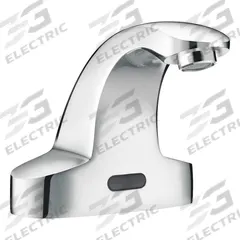 SLOAN Bathroom Sensor Faucet: SF, Brass, Chrome Finish, Centerset, Plug-In, Back-Check Tee, Aerated (MPN SF2300). Key specifications — Brand: SLOAN; Includes: Battery Back Up (4) AA Alkaline Battery; Series: SF.