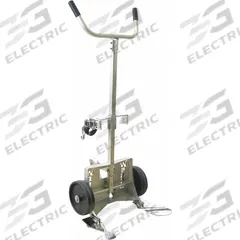 WESCO Drum Hand Truck: For 30 gal_55 gal_85 gal Cntnr Cap, For Plastic Container Material, Prong (MPN 240020). Key specifications — Overall HxWxD: 60 in x 24-1/2 in x 17-1/2 in; Wheel Type/Material: Solid Polyolefin; For Container Material: Plastic; Brand: WESCO.