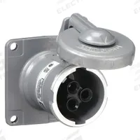 HUBBELL Pin and Sleeve Receptacle: Silver, 250V DC/600V AC, Single Phase, 60 A, 3 Pole, 4 Wire (MPN HBL360RS2W). Key specifications — Brand: HUBBELL.