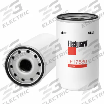 FLEETGUARD Automotive Oil Filter: B9607, LF17580, 8 1/4 in Overall Ht, 17 3/4 in Overall Lg - Spin-On Oil Filters