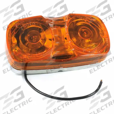 GROTE Clearance Marker Lamp: Clearance Light, Incandescent, Rectangular, Amber - Clearance Lights