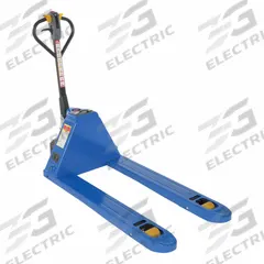VESTIL Pallet Jack: 4,000 lb, 48 in L x 27 in W Fork Dim, 27 in, 13 in, Std Fork, Steel, Maint Free (MPN EPT-S-2748-40). Key specifications — Brand: VESTIL; Width Across Forks: 27 in; Battery Voltage: 48V; Width Between Forks: 13 in.