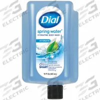 DIAL Body Wash Refill: 6 1/2 in Ht, 7 1/2 in Wd, 8 5/8 in Dp, Cartridge Bottle Refill, Blue, 34037 (MPN 99804). Key specifications — Fragrance: Spring Water; Color: Blue; Refill Style: Cartridge Bottle; Compatible Grainger Part Number: 807HR9; Compatible Manufacturer Part Number: 34037; Product Type: Body Wash Refill.