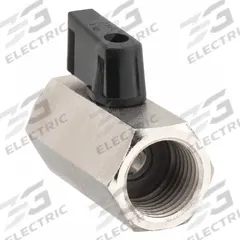 APPROVED VENDOR Manual Two-Way Ball Valve: 1/8 in, Nickel-Plated Brass, Straight, FNPT x FNPT, Wedge (MPN DCBV-18). Key specifications — Brand: APPROVED VENDOR; Handle: Wedge.
