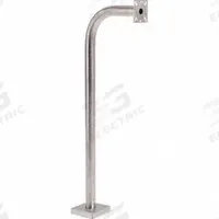 PEDESTAL PRO Gooseneck Pedestal: 42 in Overall Ht, Silver, Pedestal, 12 in x 5 in, Silver (MPN 42-9C-SS). Key specifications — attr193630: PEDESTAL PRO; attr982335: Carriage Bolt Hardware; attr982316: Silver; attr982338: Affix Card Readers; attr982348: Polished; attr982331: Stainless Steel; attr1022512: Pedestal.