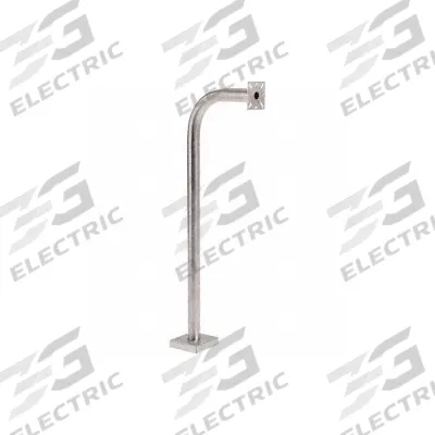 PEDESTAL PRO Gooseneck Pedestal: 42 in Overall Ht, Silver, Pedestal, 12 in x 5 in - Pedestals for Gate Operators