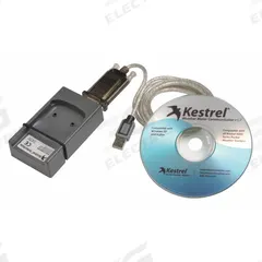KESTREL USB Cable: Interface USB, Air Velocity Meter Accessories, Software, Interface USB, 4000 (MPN 0804USB). Key specifications — Brand: KESTREL; Compatible with Manufacturer Model Number: K4000; Includes: Serial Cable; Product Type: Interface USB.