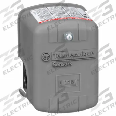 TELEMECANIQUE SENSORS Water Pump Switch: Reverse, 23 psi – 65 psi, 1/4" FNPS - General Purpose Water Pump Switches