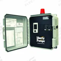 LIBERTY PUMPS Simplex Control Panel: Simplex, 3, 575V AC, 1.6 to 2.5 A, Tether Float, Plastic, 4X (MPN IPS-54-121). Key specifications — Current: 1.6 to 2.5 A; Rated Voltage: 575V AC; Alert Output: Audio; Intrinsic Safety: Not Specified Intrinsically Safe; Includes Reversing: Non-Reversing; Dosing Schedule: Demand Dose; Brand: LIBERTY PUMPS.