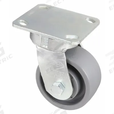 APPROVED VENDOR Plate Caster: Antimicrobial/Corrosion-Resistant, Swivel, Nylon, 5 in Wheel Dia - Medium-Duty General-Purpose Kingpinless Plate Casters
