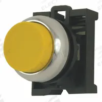 EATON Extended Push Button: 22 mm Mounting Size, Metallic, Maintained (MPN M22M-DRH-Y). Key specifications — Brand: EATON; Action: Maintained; Series: M22; Push Button Material Type: Metallic.