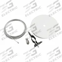 KEYSTONE TECHNOLOGIES Light Fixture Mounting Kit: For Use With Linear Arch Fixtures, 5 in Overall Lg (MPN KT-LALED-5CC-2-NF-KIT). Key specifications — Brand: KEYSTONE TECHNOLOGIES; Includes: 15 ft Aircraft Cable; For Use With: Linear Arch Fixtures.